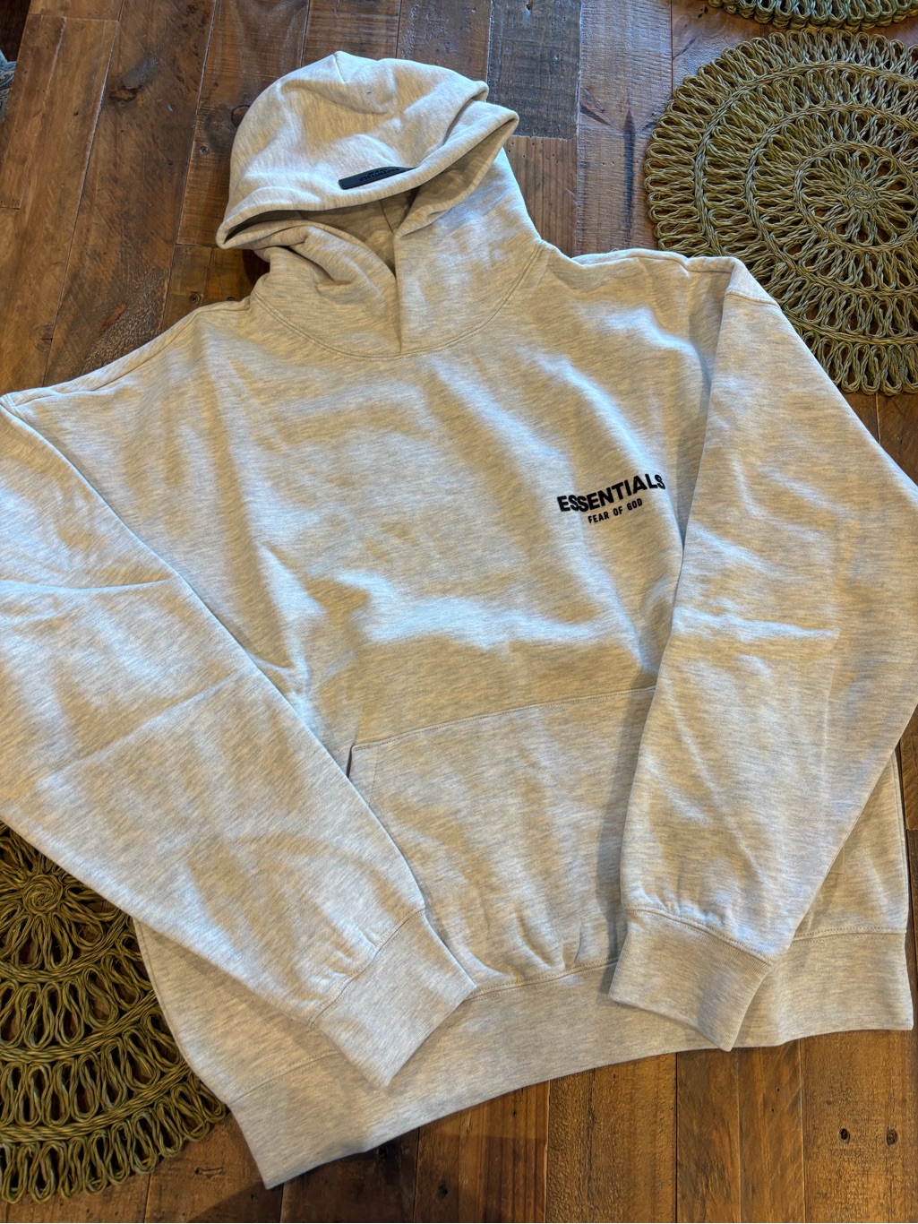 Fear Of God Essentials Gray Pullover Hoodie